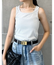 Re:EDIT | [神山まりあさん着用]無地テレコリブタンクトップ(タンクトップ)