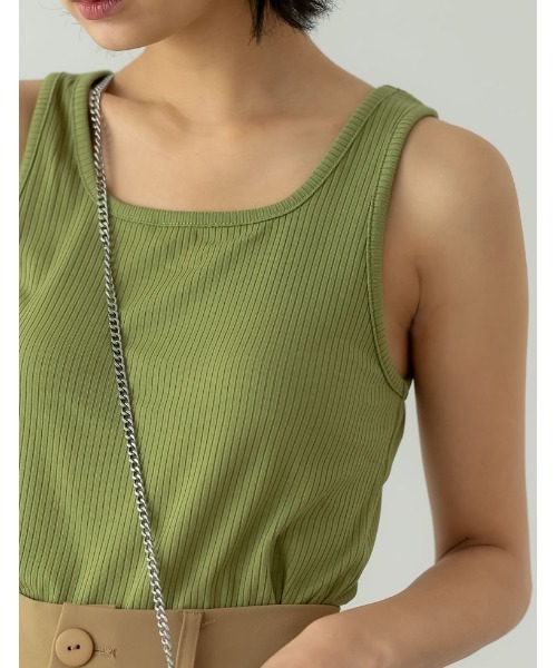 Re:EDIT（リエディ）の「無地テレコリブタンクトップ（タンクトップ・レディース・ホワイト/ブラック系その他/ライトグリーン/ブラック/パープル/グレー/ホワイト系その他・LARGE/MEDIUM）」の20枚目の写真