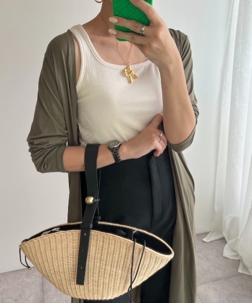 Re:EDIT（リエディ）の「無地テレコリブタンクトップ（タンクトップ・レディース・ホワイト/ブラック系その他/ライトグリーン/ブラック/パープル/グレー/ホワイト系その他・LARGE/MEDIUM）」の14枚目の写真