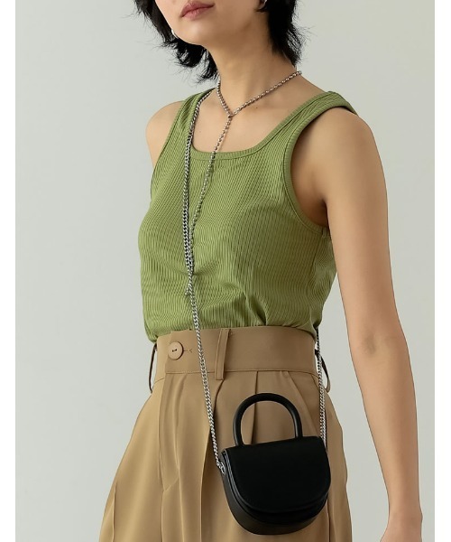 Re:EDIT（リエディ）の「無地テレコリブタンクトップ（タンクトップ・レディース・ホワイト/ブラック系その他/ライトグリーン/ブラック/パープル/グレー/ホワイト系その他・LARGE/MEDIUM）」の19枚目の写真