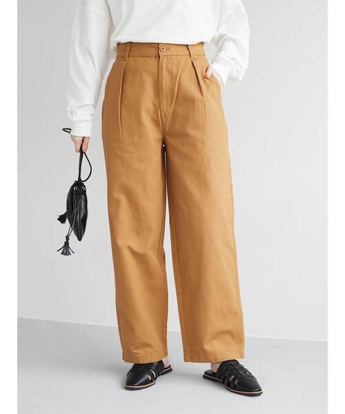 Green　Parks（グリーンパークス）の「ドビーワークパンツ（その他パンツ・レディース・カーキ/キャメル/ホワイト系その他2・M/L）」の4枚目の写真