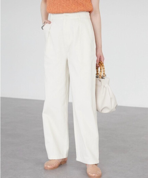 Green　Parks（グリーンパークス）の「ドビーワークパンツ（その他パンツ・レディース・カーキ/キャメル/ホワイト系その他2・M/L）」の2枚目の写真