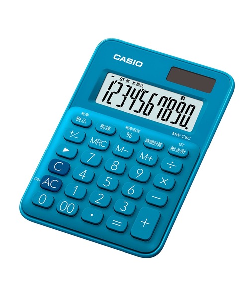 カラフル電卓 / ミニミニジャストタイプ / MW-C8C-BU-N