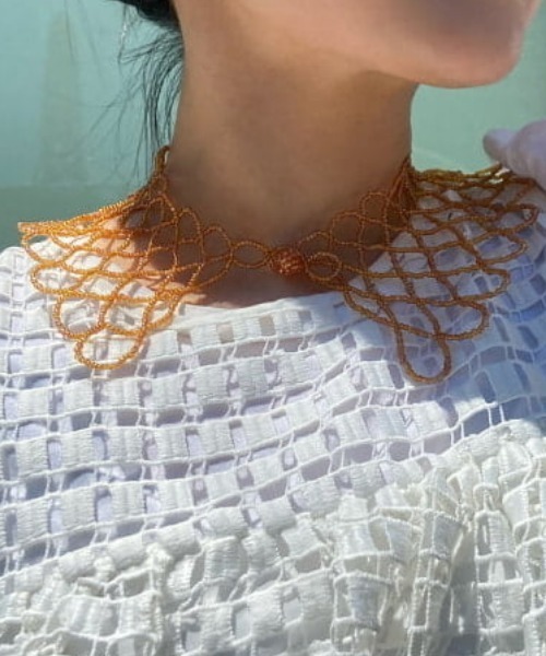 Ray BEAMS(レイビームス)の「designsix / マーメイド ビーズ ネックレス(ネックレス・レディース・オレンジ/グリーン系その他2/その他・ONE SIZE)」の1枚目の写真