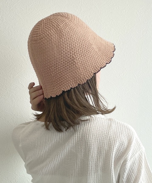 w closet（ダブルクローゼット）の「チューリップハット（ハット・レディース・ブラック/ベージュ/アイボリー・FREE）」の3枚目の写真