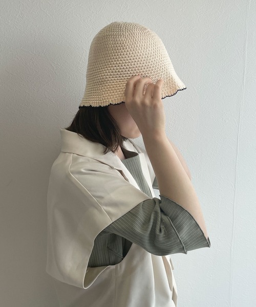 w closet（ダブルクローゼット）の「チューリップハット（ハット・レディース・ブラック/ベージュ/アイボリー・FREE）」の7枚目の写真