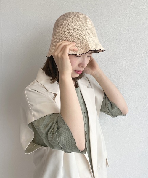 w closet（ダブルクローゼット）の「チューリップハット（ハット・レディース・ブラック/ベージュ/アイボリー・FREE）」の9枚目の写真