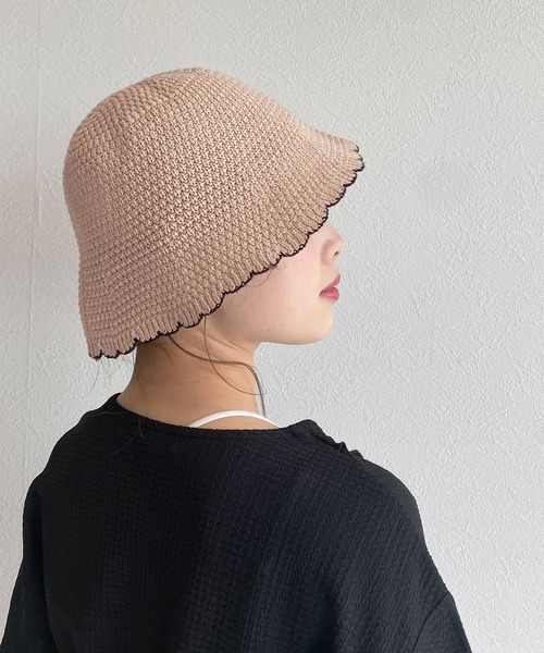 w closet（ダブルクローゼット）の「チューリップハット（ハット・レディース・ブラック/ベージュ/アイボリー・FREE）」の10枚目の写真