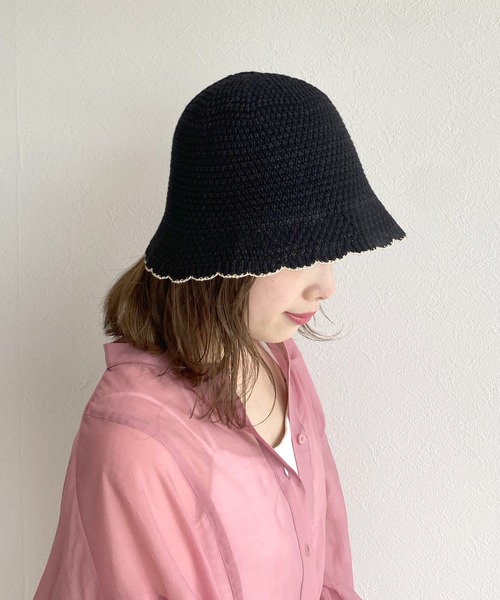 w closet（ダブルクローゼット）の「チューリップハット（ハット・レディース・ブラック/ベージュ/アイボリー・FREE）」の12枚目の写真