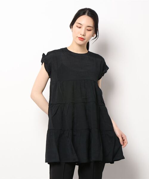 koe(コエ)の「ティアードチュニック*(チュニック・レディース・ブラック/ブラウン/カーキ/グレイッシュベージュ・M)」の2枚目の写真