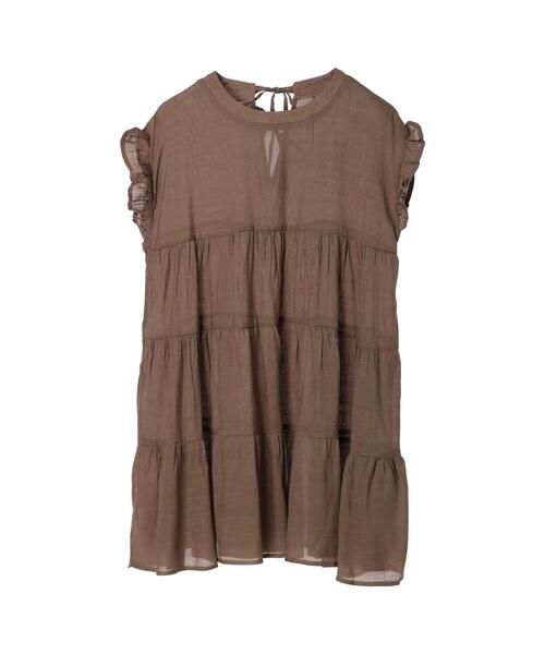 koe(コエ)の「ティアードチュニック*(チュニック・レディース・ブラック/ブラウン/カーキ/グレイッシュベージュ・M)」の19枚目の写真