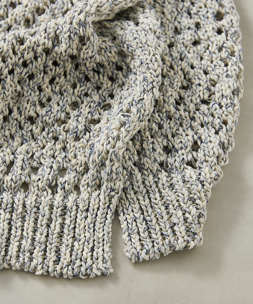 JOURNAL STANDARD relume(ジャーナルスタンダード レリューム)の「テープヤーンダイ ニットベスト(ベスト・メンズ・キナリ/グリーン/ライトブルー・MEDIUM/LARGE)」の20枚目の写真