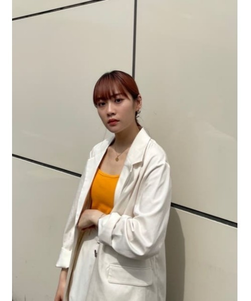 MOUSSY（マウジー）の「BACK OPEN CUP IN キャミソール（キャミソール・レディース・ブラック/オフホワイト/オレンジ/ライトベージュ/ダークグリーン・FREE）」の22枚目の写真