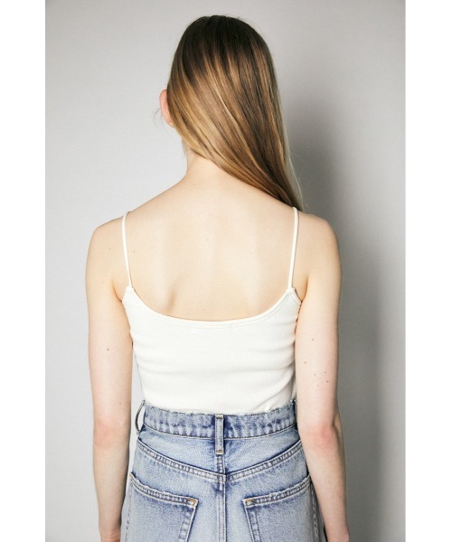 MOUSSY（マウジー）の「BACK OPEN CUP IN キャミソール（キャミソール・レディース・ブラック/オフホワイト/オレンジ/ライトベージュ/ダークグリーン・FREE）」の21枚目の写真