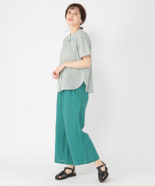 studio CLIP（スタディオクリップ）の「シングルガーゼ襟フリルスリーブブラウス[プラスサイズあり]（Tシャツ/カットソー・レディース・グリーン/ブラック/オフホワイト/アイボリー/ライトブルー/ベージュ/ライトグレー/ラベンダー/ライトグリーン・XXX-LARGE/XX-LARGE/MEDIUM/LARGE/X-LARGE）」の18枚目の写真