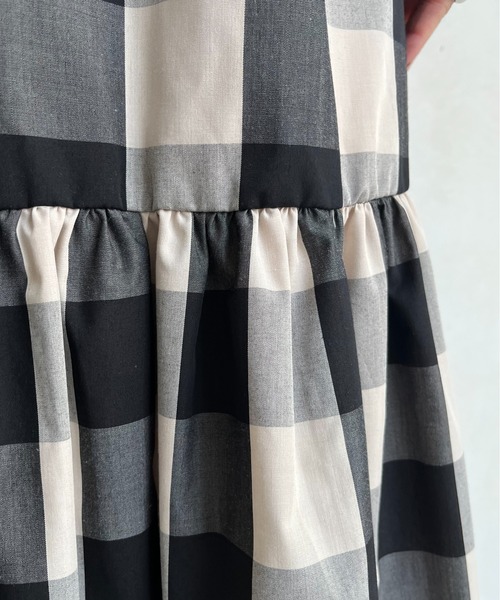 prose verse（プロズヴェール）の「《WEB限定》バックリボンブロックチェックワンピース（ワンピース・レディース・ブラック・MEDIUM）」の15枚目の写真