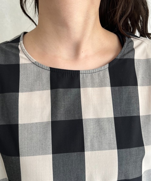 prose verse（プロズヴェール）の「《WEB限定》バックリボンブロックチェックワンピース（ワンピース・レディース・ブラック・MEDIUM）」の18枚目の写真