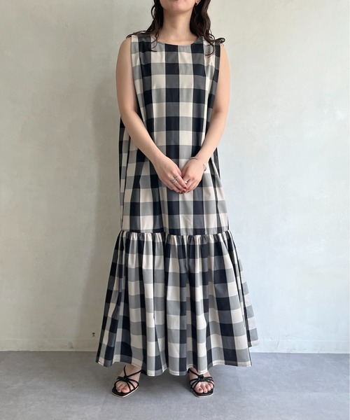 prose verse（プロズヴェール）の「《WEB限定》バックリボンブロックチェックワンピース（ワンピース・レディース・ブラック・MEDIUM）」の21枚目の写真