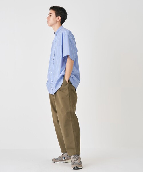 J.PRESS YORK STREET（ジェイプレスヨークストリート）の「【UNISEX】ストライプ シャツ（シャツ/ブラウス・メンズ・ブルー系1/ホワイト系1・LARGE/MEDIUM/SMALL）」の3枚目の写真