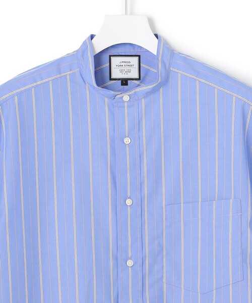 J.PRESS YORK STREET（ジェイプレスヨークストリート）の「【UNISEX】ストライプ シャツ（シャツ/ブラウス・メンズ・ブルー系1/ホワイト系1・LARGE/MEDIUM/SMALL）」の7枚目の写真