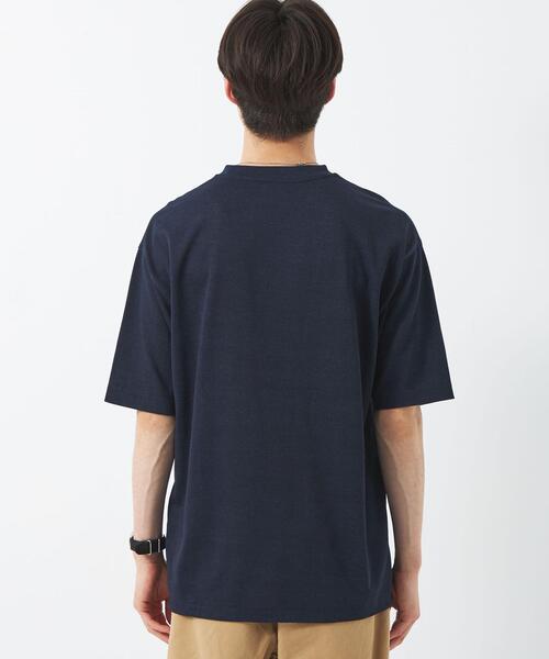 green label relaxing(グリーンレーベルリラクシング)の「CSN ドライウールミックス クルー 半袖 カットソー Tシャツ -ウォッシャブル・吸水速乾-(Tシャツ/カットソー・メンズ・ライトグレー/ダークグリーン/ネイビー/ピンク・S/M/L/XL/XS/XXL)」の13枚目の写真