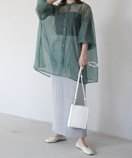 IAMUSE（アイアミューズ）の「【IAMUSE】バックスリットロングスカート S0571（スカート・レディース・ブラック/ベージュ/杢グレー・FREE）」の14枚目の写真