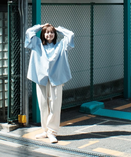 ANGLAN（アングラン）の「ANGLAN / アングラン Wide Layered Oxford Shirt ワイド レイヤード オックスフォードシャツ（シャツ/ブラウス・メンズ・ブルー/ストライプ/ホワイト・FREE）」の11枚目の写真