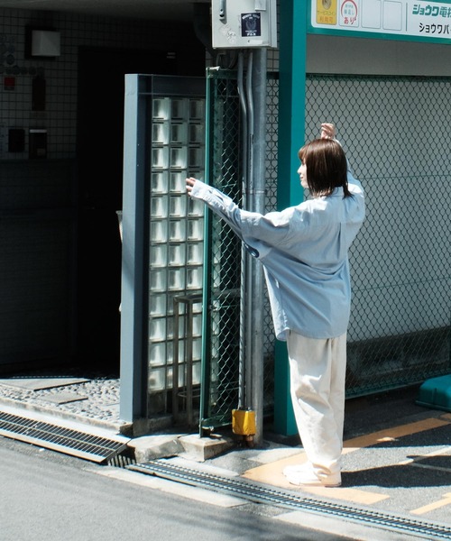 ANGLAN（アングラン）の「ANGLAN / アングラン Wide Layered Oxford Shirt ワイド レイヤード オックスフォードシャツ（シャツ/ブラウス・メンズ・ブルー/ストライプ/ホワイト・FREE）」の12枚目の写真