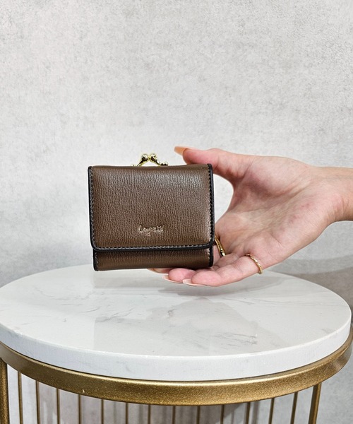 Ungrid（アングリッド）の「【Ungrid/アングリッド】パイピング ガマ口ミニウォレット（財布・レディース・アイボリー/ライトグリーン/ゴールド/イエロー/ターコイズブルー/オレンジ/オリーブ/ダークブラウン/ブラック/ライトブルー/ライトグレー/ラベンダー/ライトピンク/スモークピンク/ベージュ系その他/ダークオレンジ/グレイッシュベージュ/シルバー/ブラウン/ブラウン系その他・FREE）」の5枚目の写真