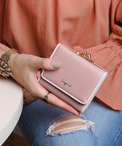 【Ungrid/アングリッド】パイピングガマ口ミニウォレット