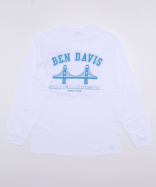 BEN DAVIS(ベンデイビス)の「《BEN DAVIS》PRINT LONG SLEEVE/プリント長袖Tシャツ(Tシャツ/カットソー・メンズ・ブラック/ホワイト/ナチュラル・MEDIUM/LARGE/SMALL)」の4枚目の写真