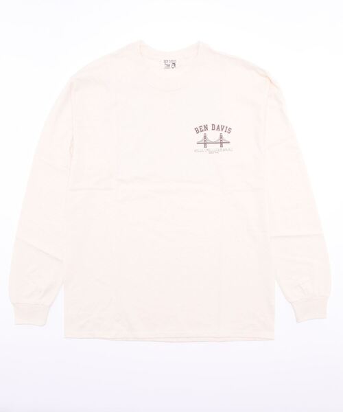 BEN DAVIS(ベンデイビス)の「《BEN DAVIS》PRINT LONG SLEEVE/プリント長袖Tシャツ(Tシャツ/カットソー・メンズ・ブラック/ホワイト/ナチュラル・MEDIUM/LARGE/SMALL)」の6枚目の写真