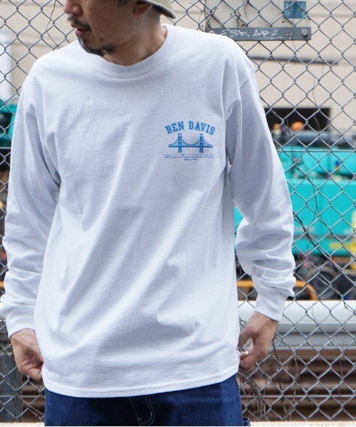 BEN DAVIS(ベンデイビス)の「《BEN DAVIS》PRINT LONG SLEEVE/プリント長袖Tシャツ(Tシャツ/カットソー・メンズ・ブラック/ホワイト/ナチュラル・MEDIUM/LARGE/SMALL)」の11枚目の写真