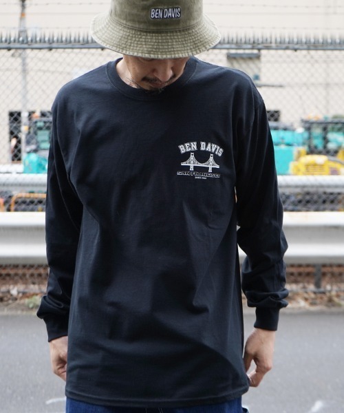 BEN DAVIS(ベンデイビス)の「《BEN DAVIS》PRINT LONG SLEEVE/プリント長袖Tシャツ(Tシャツ/カットソー・メンズ・ブラック/ホワイト/ナチュラル・MEDIUM/LARGE/SMALL)」の8枚目の写真