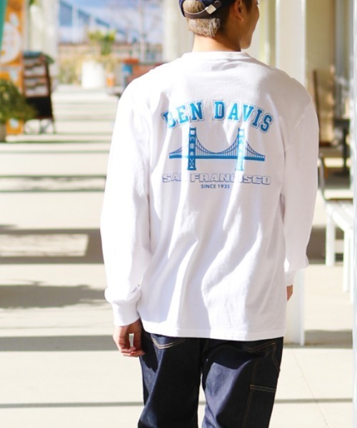 BEN DAVIS(ベンデイビス)の「《BEN DAVIS》PRINT LONG SLEEVE/プリント長袖Tシャツ(Tシャツ/カットソー・メンズ・ブラック/ホワイト/ナチュラル・MEDIUM/LARGE/SMALL)」の10枚目の写真