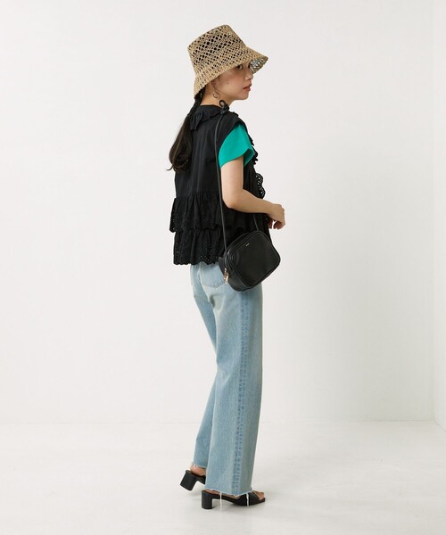 FREAK'S STORE（フリークスストア）の「スカラップレースノースリーブブラウス（シャツ/ブラウス・レディース・ブラック/オフホワイト/オリーブ・ﾌﾘ-）」の6枚目の写真