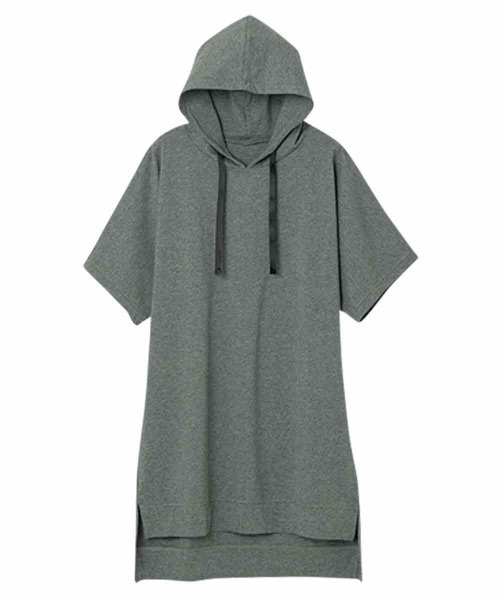 RANAN(ラナン)の「フード付チュニック(Tシャツ/カットソー・レディース・チャコール/ターコイズブルー/ホワイト・L/M/LL)」の13枚目の写真