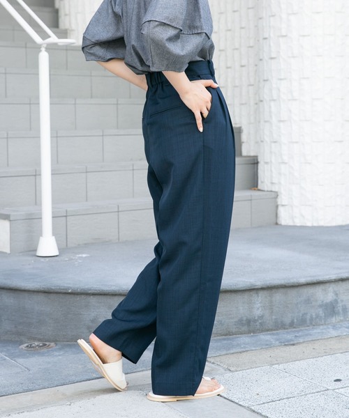 KBF（ケイビーエフ）の「センタープレスWIDEスラックス（スラックス・レディース・ブルー/ピンク/ネイビー/イエロー・ONE）」の13枚目の写真