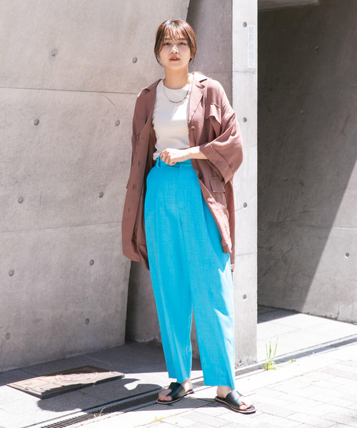 KBF（ケイビーエフ）の「センタープレスWIDEスラックス（スラックス・レディース・ブルー/ピンク/ネイビー/イエロー・ONE）」の9枚目の写真