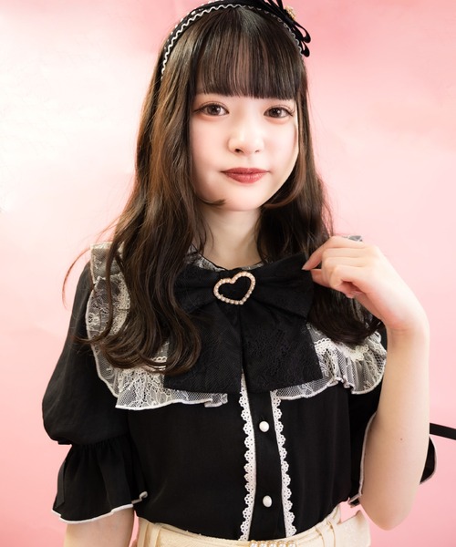 ROJITA(ロジータ)の「レースセーラーブラウス(シャツ/ブラウス・レディース・ブラック/ホワイト/ピンク・FREE)」の22枚目の写真