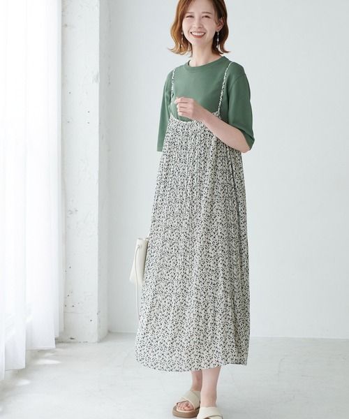 ROPE' PICNIC(ロペピクニック)の「2WAY/シアー楊柳キャミワンピース(ワンピース・レディース・ブラック/グレー/ベージュ系その他・38)」の1枚目の写真