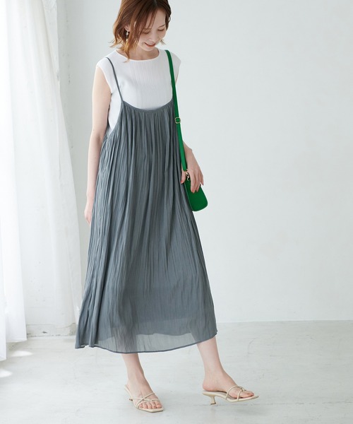 ROPE' PICNIC(ロペピクニック)の「2WAY/シアー楊柳キャミワンピース(ワンピース・レディース・ブラック/グレー/ベージュ系その他・38)」の5枚目の写真