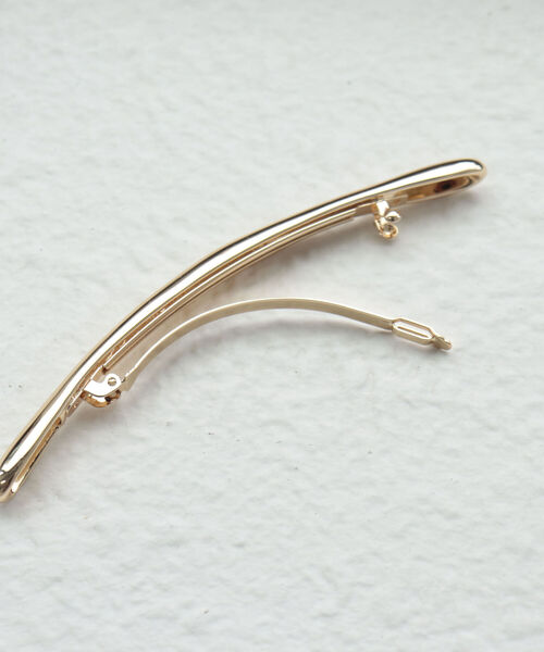 NOLLEY’S Sophi（ノーリーズソフィ）の「ストレートバレッタ（バレッタ/ヘアクリップ・レディース・ゴールド/キナリ・FREE）」の7枚目の写真