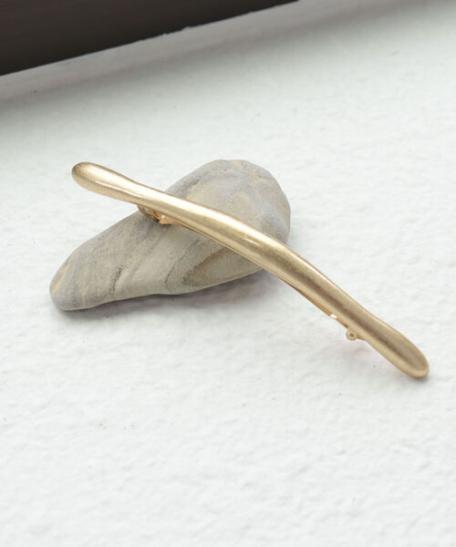 NOLLEY’S Sophi（ノーリーズソフィ）の「ストレートバレッタ（バレッタ/ヘアクリップ・レディース・ゴールド/キナリ・FREE）」の8枚目の写真