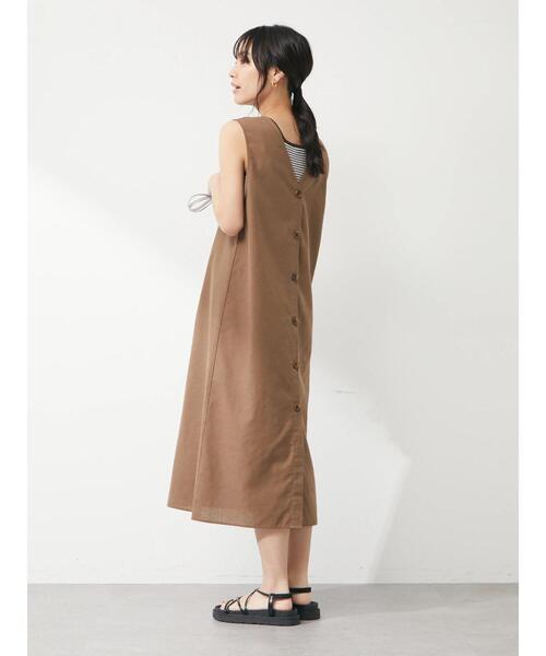 Green　Parks（グリーンパークス）の「Iラインロングジャンスカ（ワンピース・レディース・ブラック/ベージュ・FREE）」の7枚目の写真