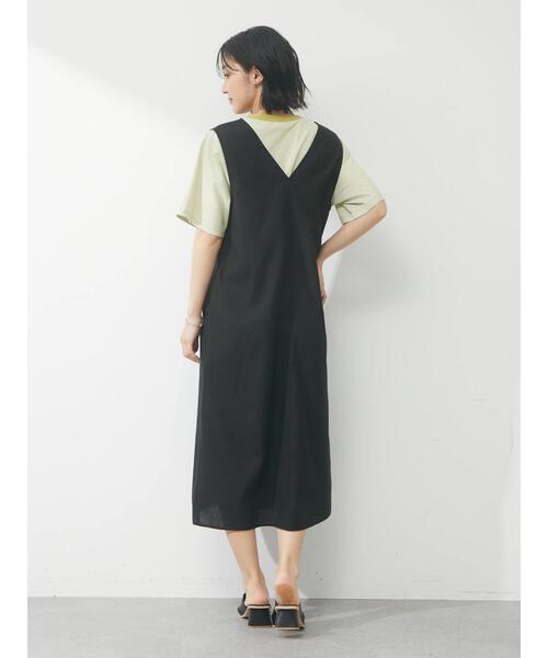 Green　Parks（グリーンパークス）の「Iラインロングジャンスカ（ワンピース・レディース・ブラック/ベージュ・FREE）」の10枚目の写真