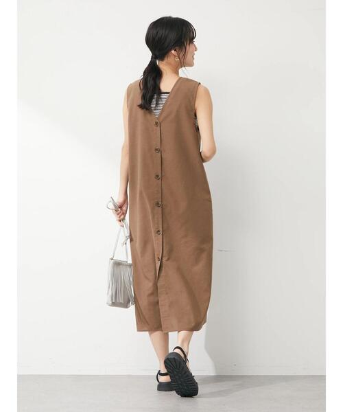 Green　Parks（グリーンパークス）の「Iラインロングジャンスカ（ワンピース・レディース・ブラック/ベージュ・FREE）」の16枚目の写真