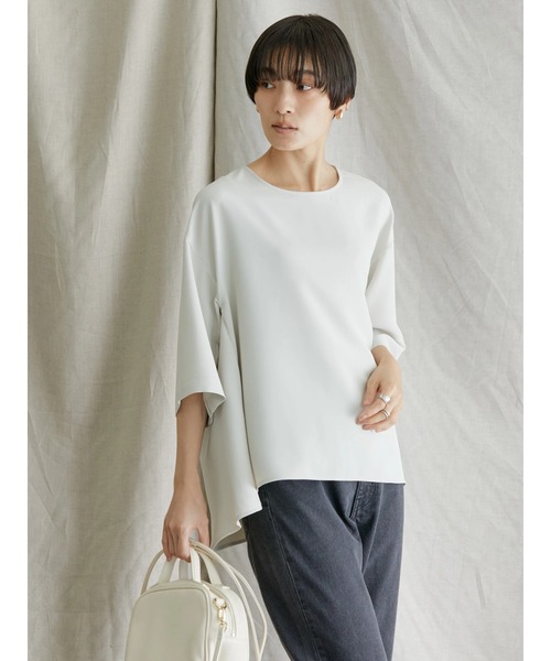 AMERICAN HOLIC（アメリカンホリック）の「サラックスサイドスリットブラウス（シャツ/ブラウス・レディース・ネイビー/アイボリー・L/M）」の12枚目の写真