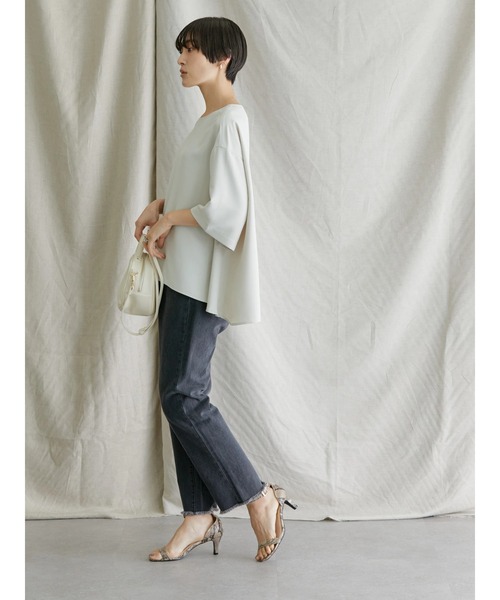 AMERICAN HOLIC（アメリカンホリック）の「サラックスサイドスリットブラウス（シャツ/ブラウス・レディース・ネイビー/アイボリー・L/M）」の21枚目の写真