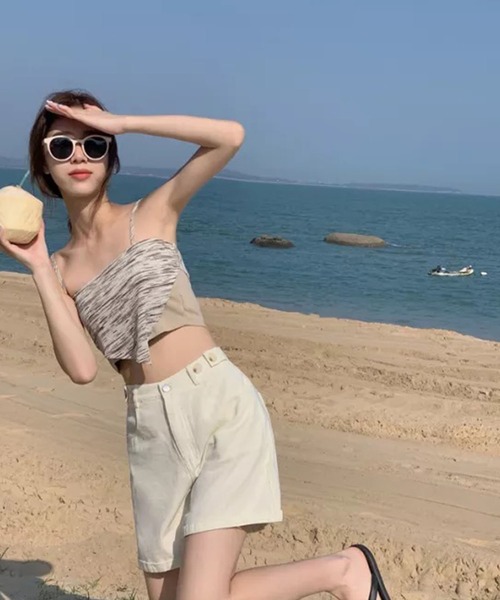 【関税込み】ANDREADAMO タン ショートパンツ セール】アミアゲZIPショートパンツ（その他パンツ）｜GORGE